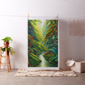 Tecido Lush Tropical RainForest Cheater Quilly Sew Panel