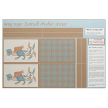 Luttrell Psalter Critter DIY Mug Rugs