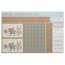 Tecido Luttrell Psalter Critter DIY Mug Rugs