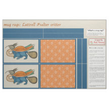 Luttrell Psalter Critter DIY Mug Rugs
