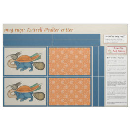 Tecido Luttrell Psalter Critter DIY Mug Rugs