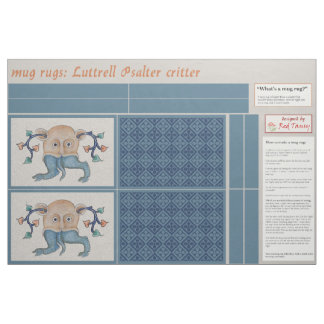 Tecido Luttrell Psalter Critter DIY Mug Rugs