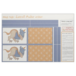 Tecido Luttrell Psalter Critter DIY Mug Rugs