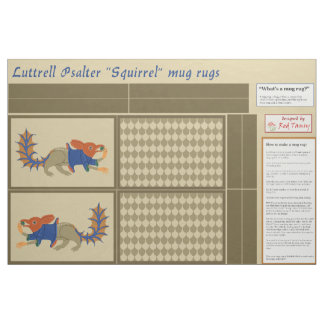 Tecido Luttrell Psalter "Squirrel" DIY Mug Rugs