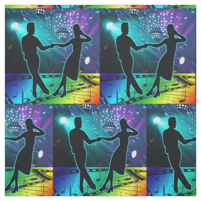 Tecido Luzes do palco do casal da dança do balanço e (Modelo)