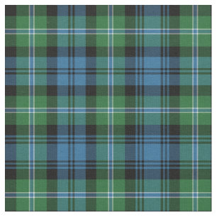 Tecido Lyon Tartan Pattern Blue e Green Irish Xadrez