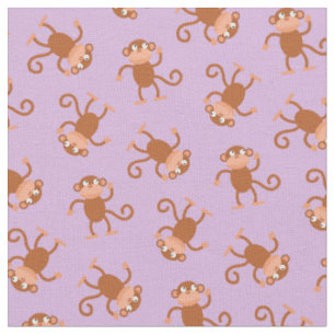 Tecido Macaco-Macaco-Gato Crianças Enfermeiro-bebê Roxo