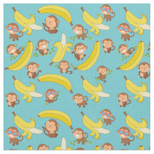 Tecido Macacos e bananas