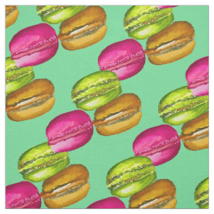 Tecido Macarons coloridos, a aquarela é funky
