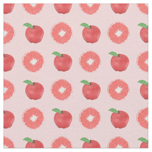 Tecido Maçãs e Toranjas Rosa de Verão