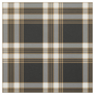 Tecido MacGuinness Tartan Black e Brown Irish Xadrez