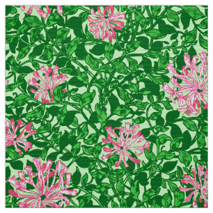 Tecido Madressilva, rosa e verde de William Morris