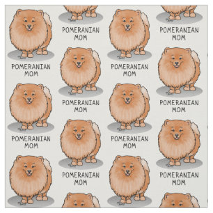 Tecido Mãe da Pomerânia Mãe (vermelho alaranjado) Cach