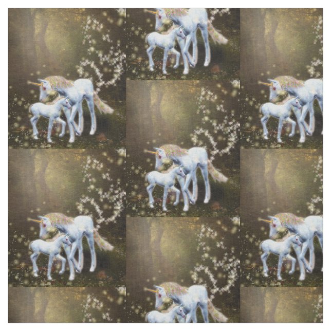 Tecido Mãe e Bebê Unicórnio (Modelo)