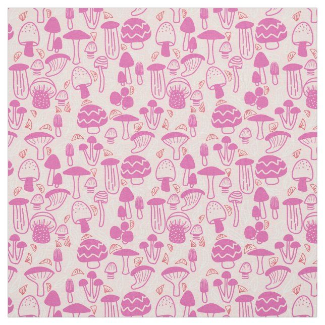 Tecido Magenta de cogumelo rosa (Modelo)
