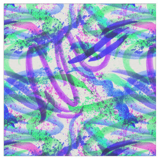 Tecido Magenta de néon do verde da hortelã do Splatter da