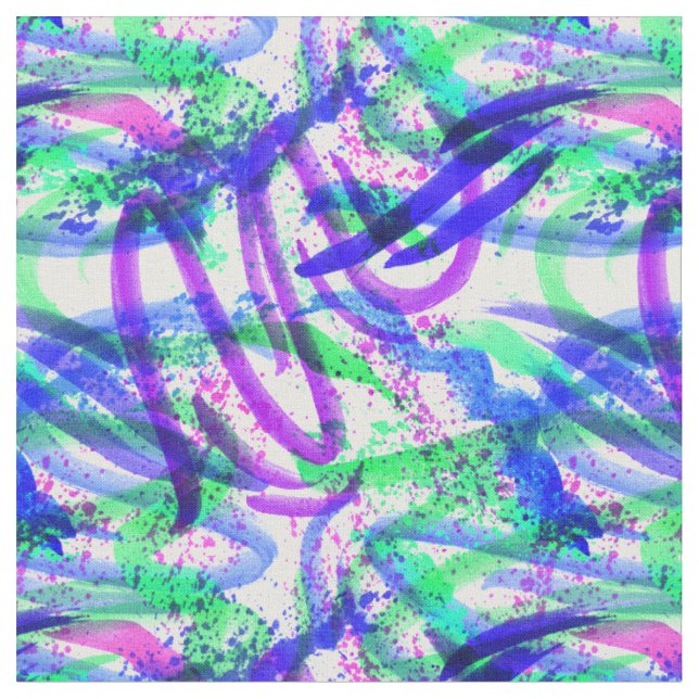 Tecido Magenta de néon do verde da hortelã do Splatter da (Detalhe)
