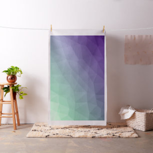 Tecido Malha geométrica com gradiente verde roxo em mass