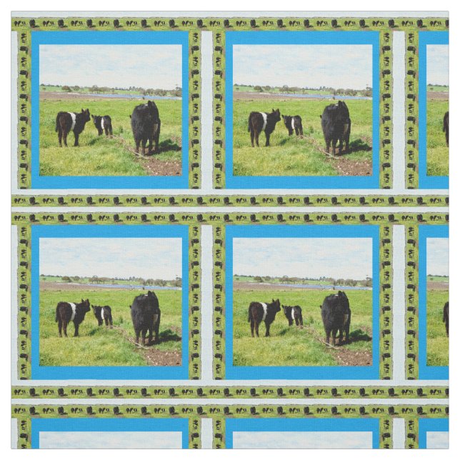 Tecido Mamãe E Bebê Belaram Vacas Galloway, (Modelo)