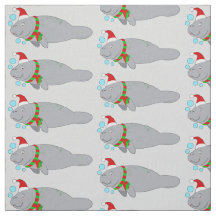 Manatee com Papai Noel e Scarf