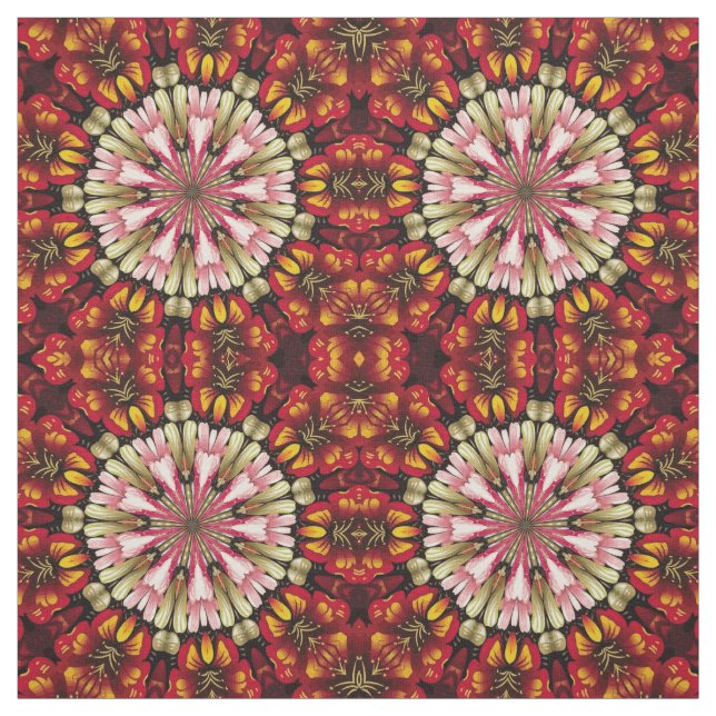 Tecido Mandala botânica dos sonhos (Modelo)