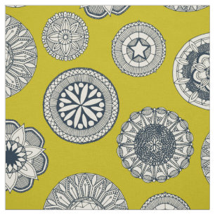 Tecido mandala cirk spot chartreuse