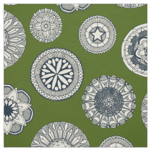 Tecido mandala cirk spot green