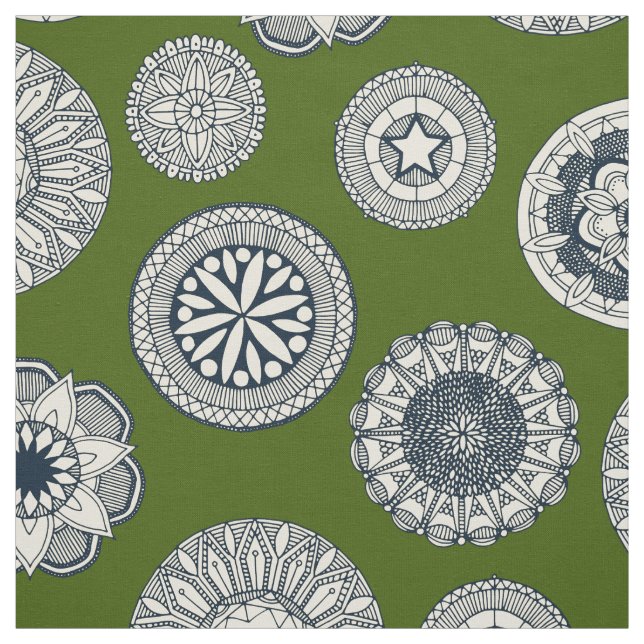 Tecido mandala cirk spot green (Modelo)