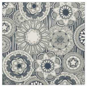 Tecido mandala cirque indigo