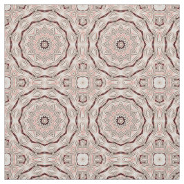 Tecido Mandala cremosa, rosa macio, branca e castanha.