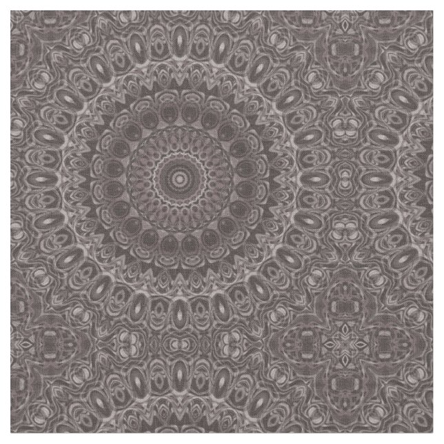 Tecido Mandala de Aquarela em Veludo Profundo em Tons de  (Detalhe)