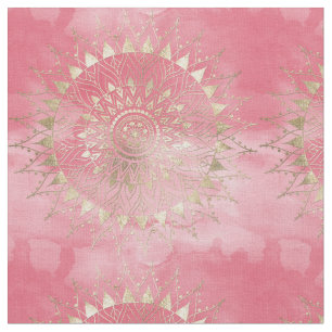 Tecido Mandala de ouro moderno