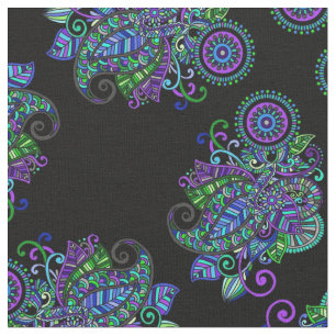 Tecido Mandala do pavão