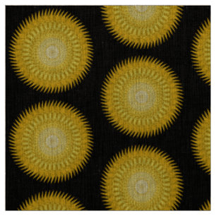 Tecido Mandala do Sol em Amarelo