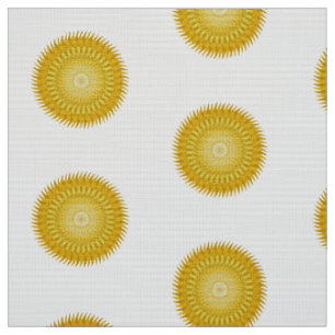 Tecido Mandala do Sol em Amarelo