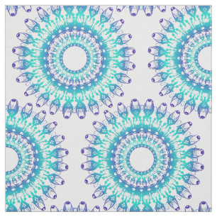 Tecido mandala. étnico da cerceta