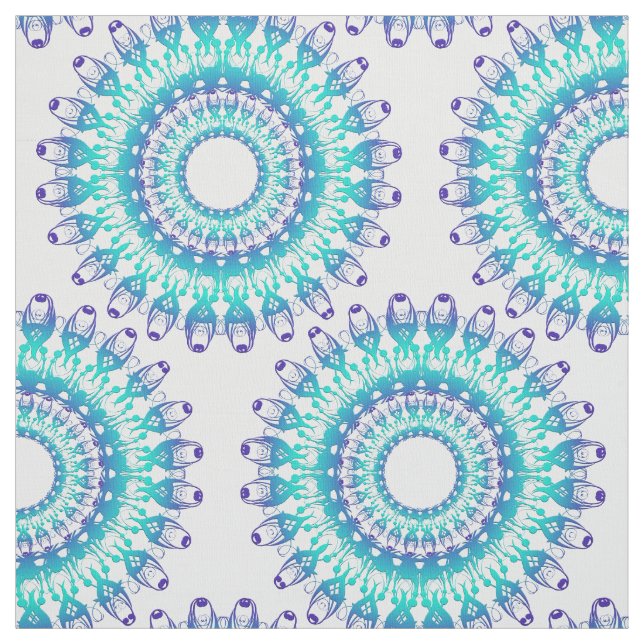Tecido mandala. étnico da cerceta (Modelo)