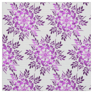 Tecido Mandala floral da violeta do inclinação