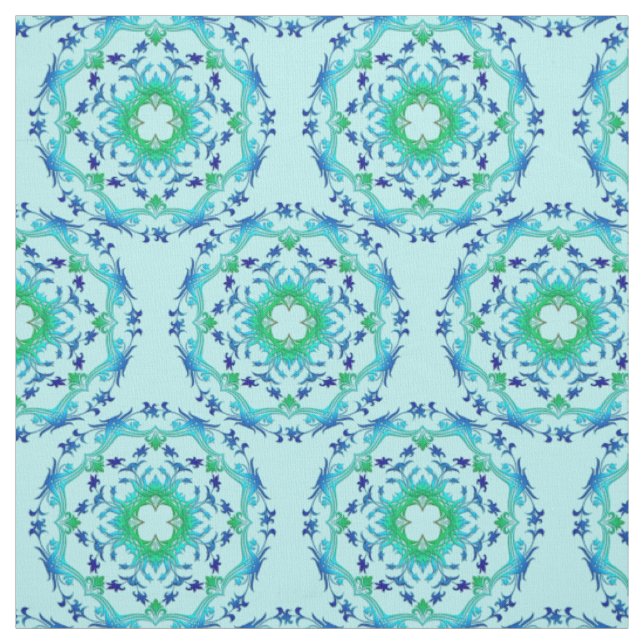 Tecido Mandala floral étnica /pattern dos círculos. (Modelo)