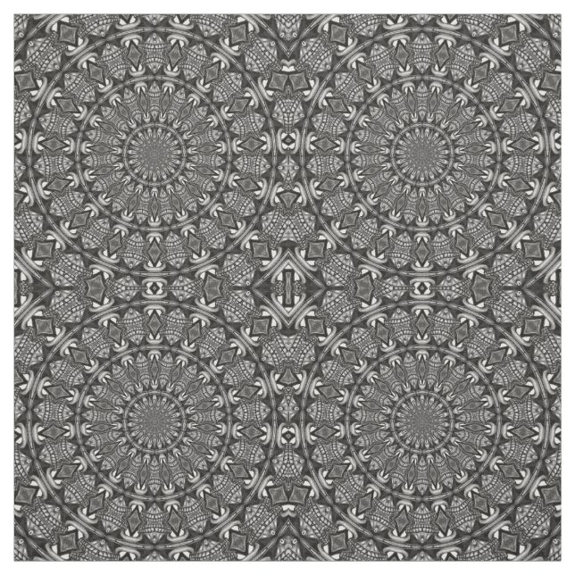 Tecido Mandala monocromática (Modelo)