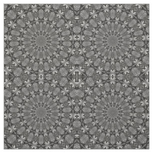 Tecido Mandala Monocromático