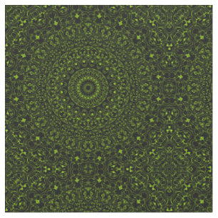 Tecido Mandala Verde Chartreuse com Simetria Ousada