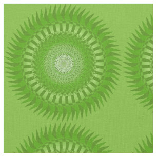 Tecido Mandala verde do sol