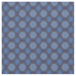 Tecido Mandalas em combinação padrões repetidos azuis