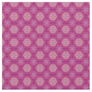 Tecido Mandalas em padrões de repetição Rosa Mistos