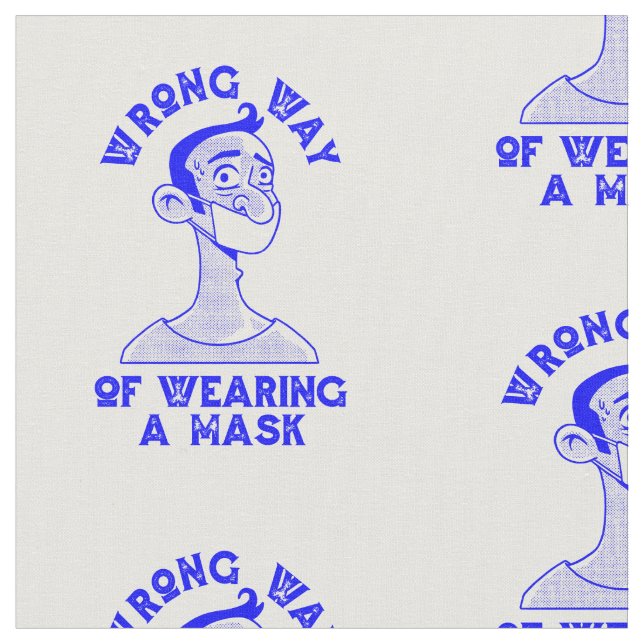 Tecido maneira errada de vestir uma máscara (Detalhe)