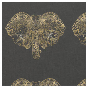 Tecido Mão de Elefante Bonita desenhada Henna floral
