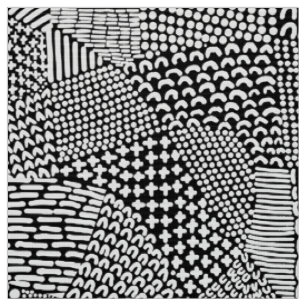 Tecido Mapa de produtos para Abstrato - Branco em preto