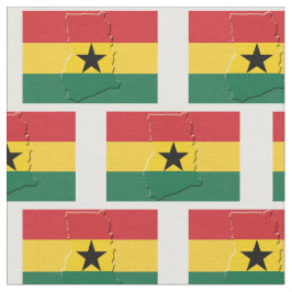 Tecido Mapa do GHANA FLAG