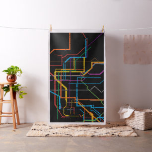 Tecido Mapa do metrô da cidade